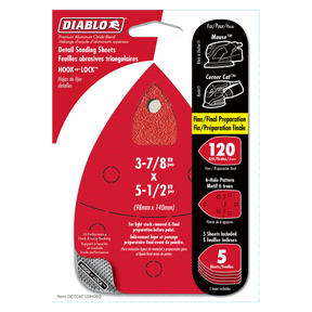 Diablo 4-3/16 in. x 6-3/4 in. MegaMouse Hook & Lock™ Detail Sanding Sheets