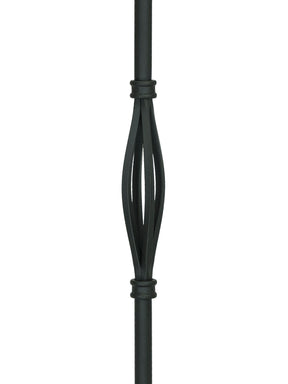 Iron Baluster 2GR18 - 5/8" Round - Single Basket: Slimline