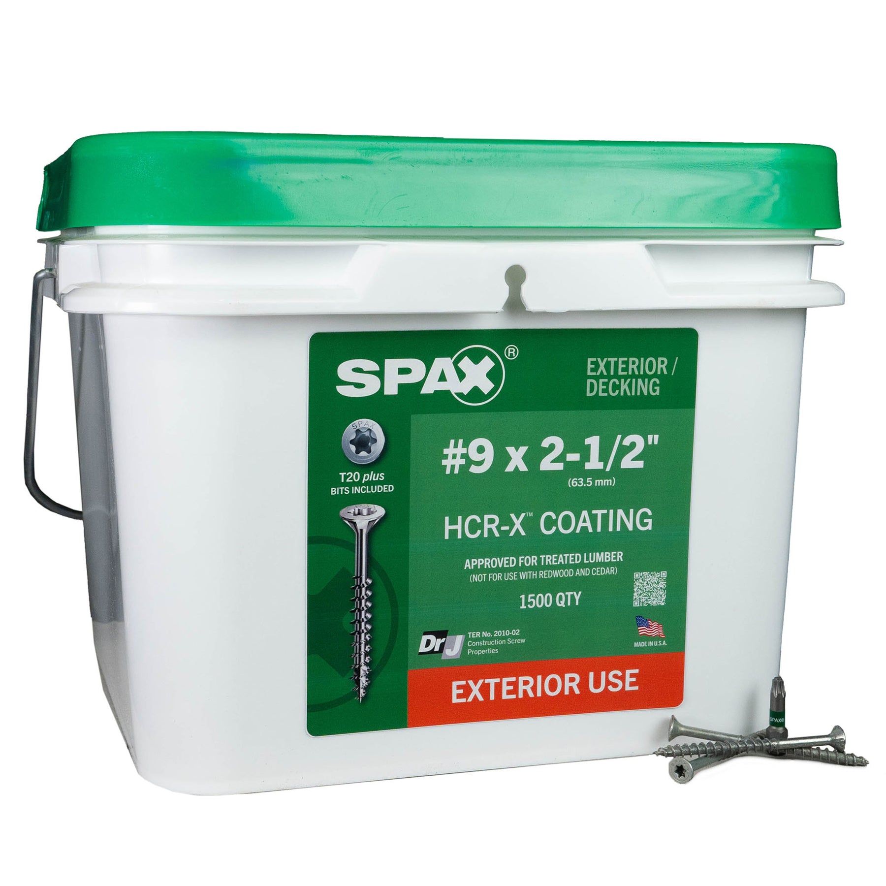 SPAX Exterior Multi-Material T-Star Plus Wood Screws - Flat Head, Partial Thread, HCR-X Coating