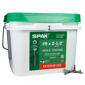 SPAX Exterior Multi-Material T-Star Plus Wood Screws - Flat Head, Partial Thread, HCR-X Coating