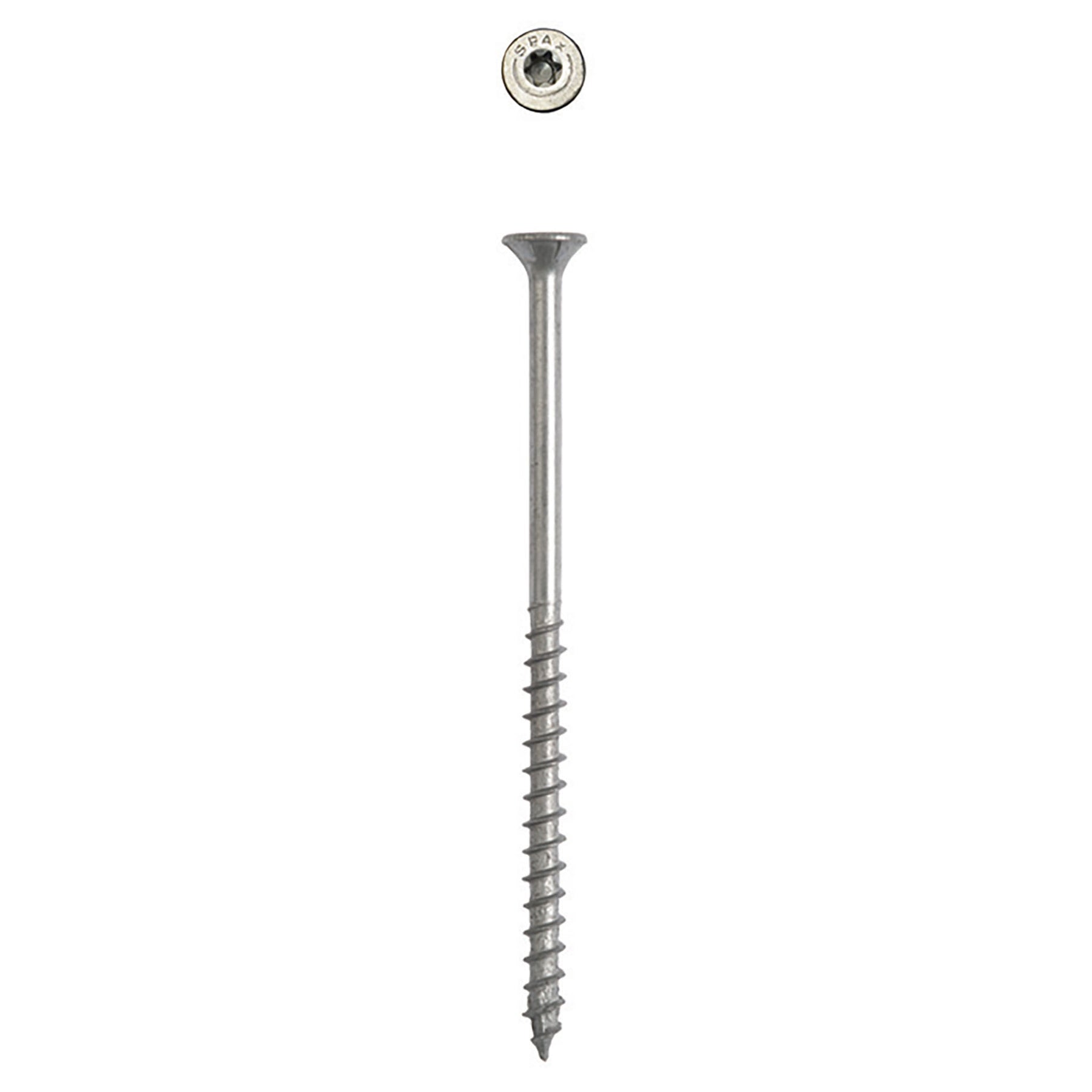 SPAX Exterior Multi-Material T-Star Plus Wood Screws - Flat Head, Partial Thread, HCR-X Coating