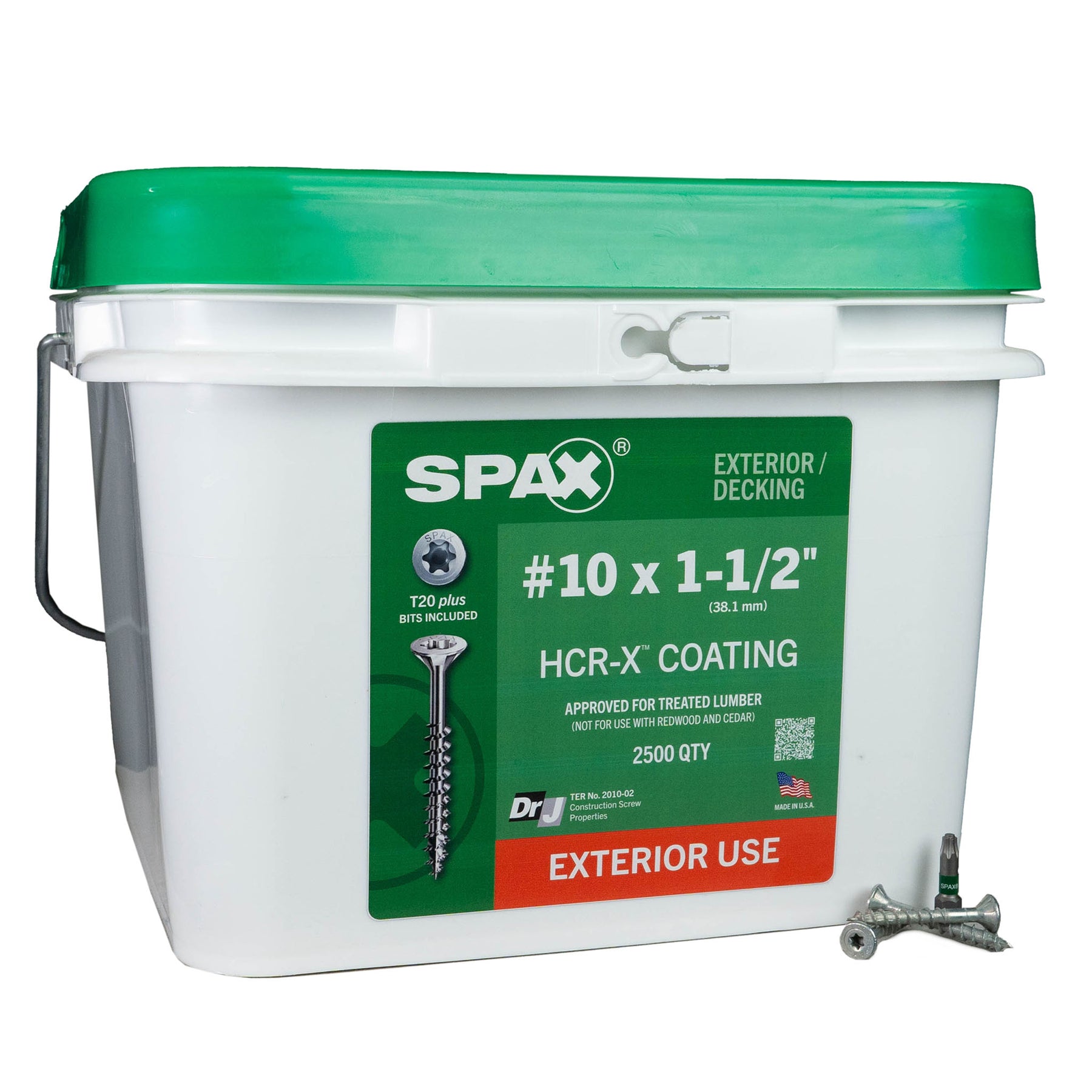 SPAX Exterior Multi-Material T-Star Plus Wood Screws - Flat Head, Partial Thread, HCR-X Coating