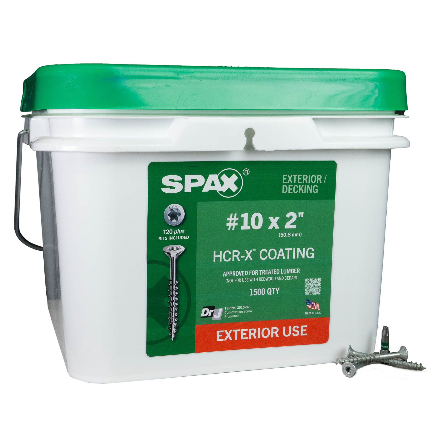 SPAX Exterior Multi-Material T-Star Plus Wood Screws - Flat Head, Partial Thread, HCR-X Coating