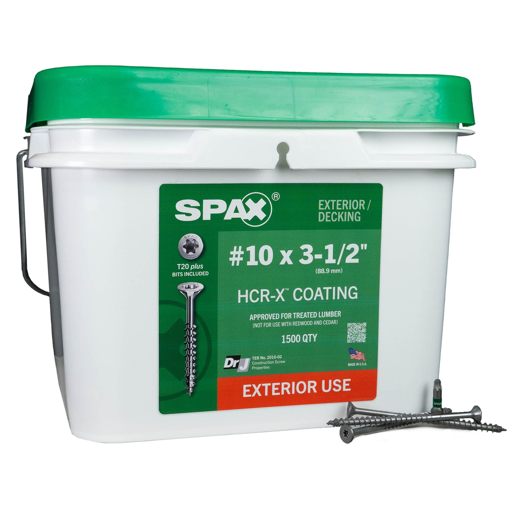 SPAX Exterior Multi-Material T-Star Plus Wood Screws - Flat Head, Partial Thread, HCR-X Coating