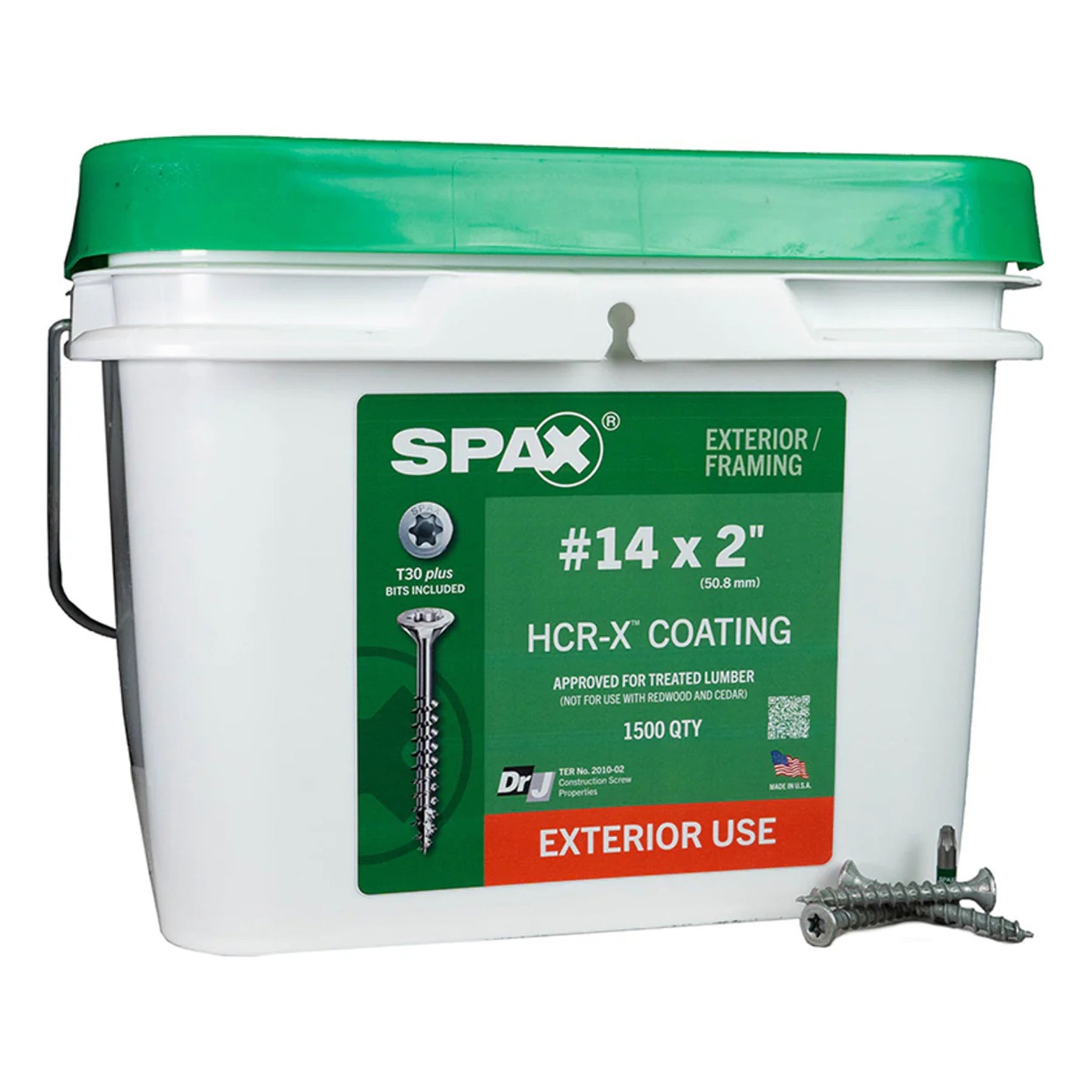 SPAX Exterior Multi-Material T-Star Plus Wood Screws - Flat Head, Partial Thread, HCR-X Coating