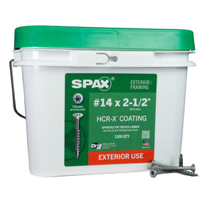 SPAX Exterior Multi-Material T-Star Plus Wood Screws - Flat Head, Partial Thread, HCR-X Coating