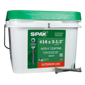 SPAX Exterior Multi-Material T-Star Plus Wood Screws - Flat Head, Partial Thread, HCR-X Coating