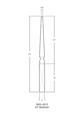 Colonial 4013 Stabilizer Newel Post (3")