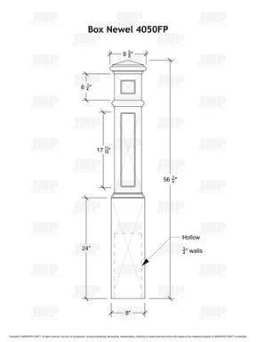Box Newel 4050FP - Flat Panel (8")
