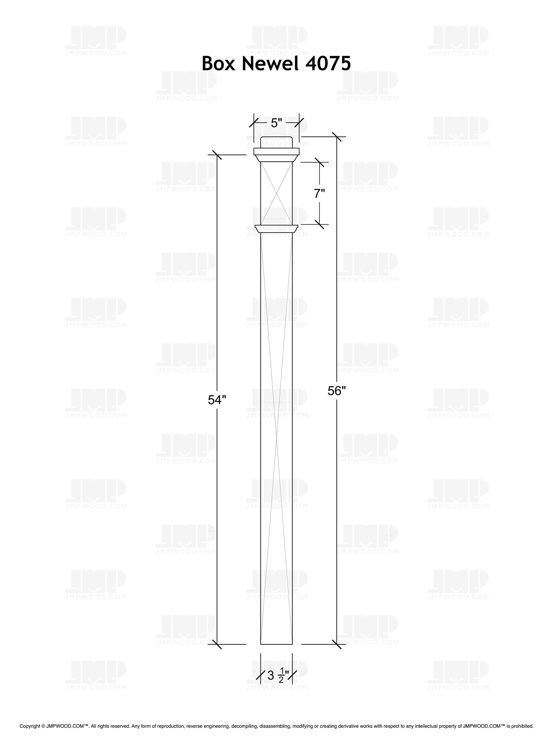 Box Newel 4075 (3-1/2")