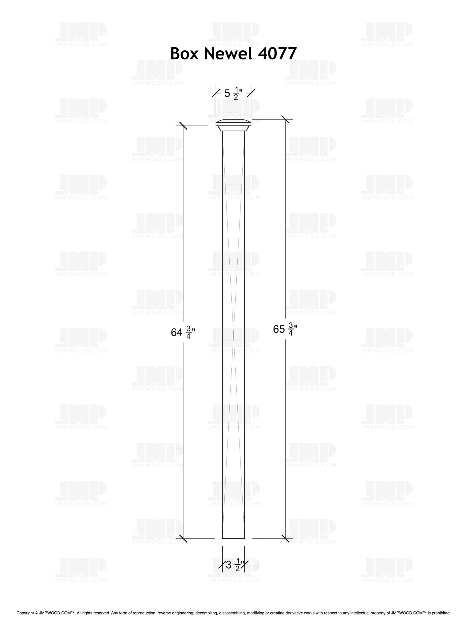 Box Newel 4077 (3-1/2")