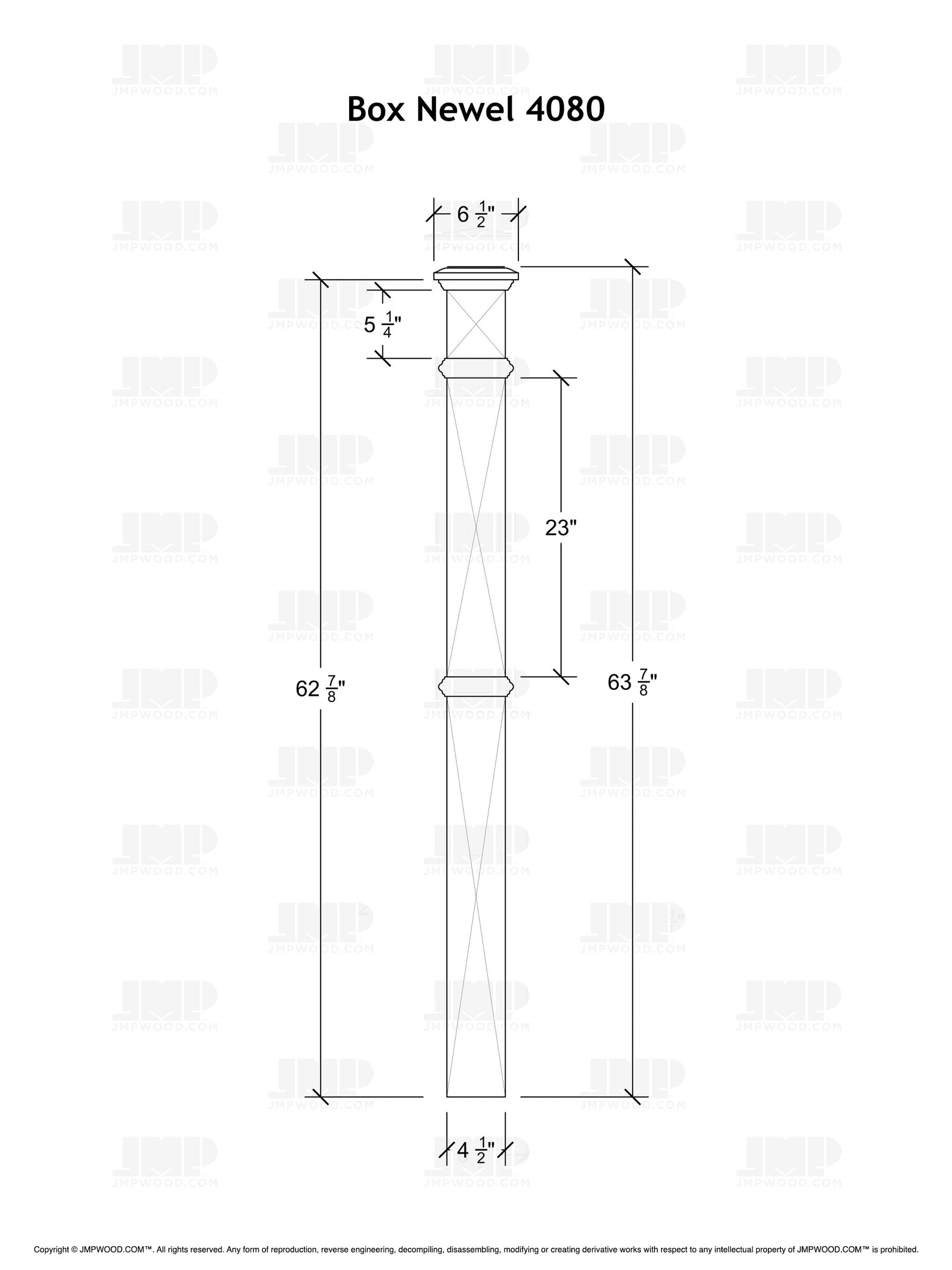 Box Newel 4080 (4-1/2")