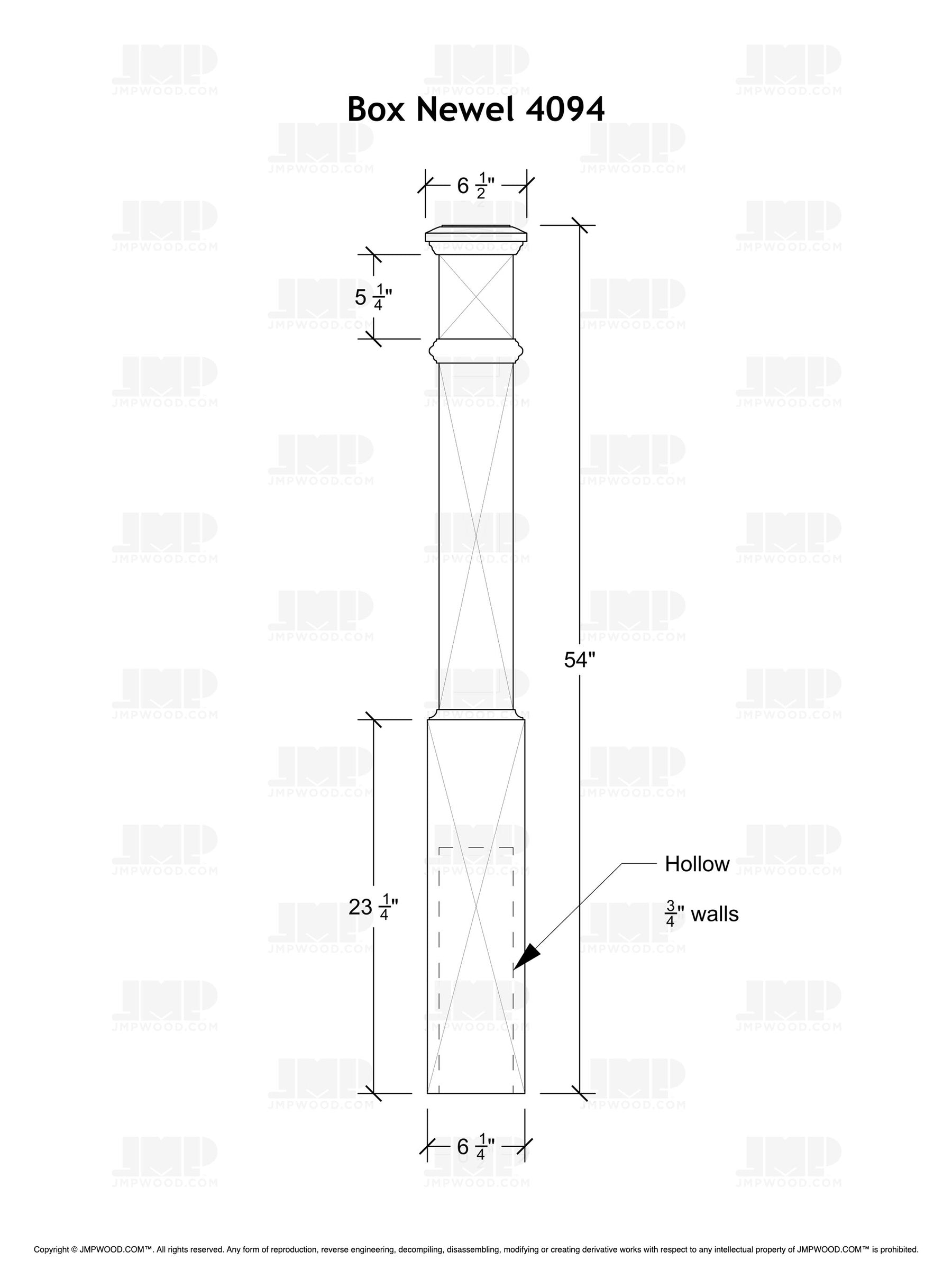 Box Newel 4094 (6-1/4")