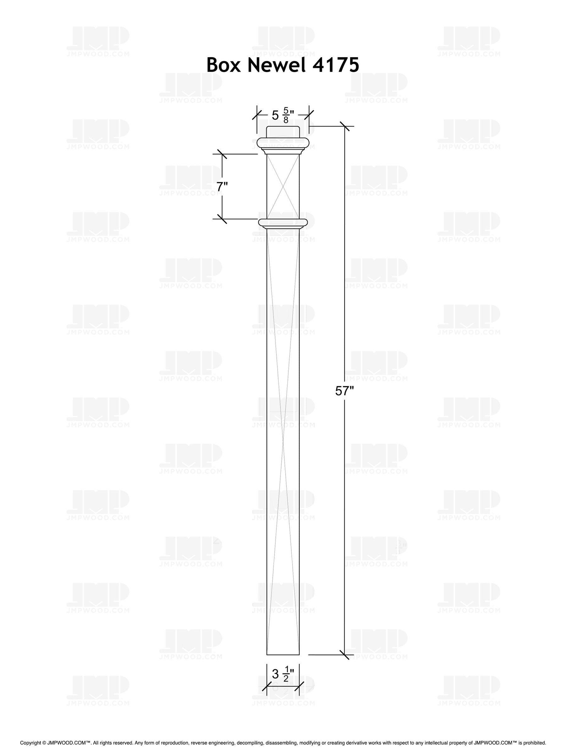 Box Newel 4175 (3-1/2")