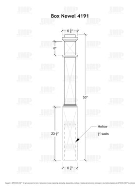 Box Newel 4191 (6-1/4")