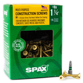 SPAX Multi-Material T-Star Plus Flat Head Screws - Yellow Zinc