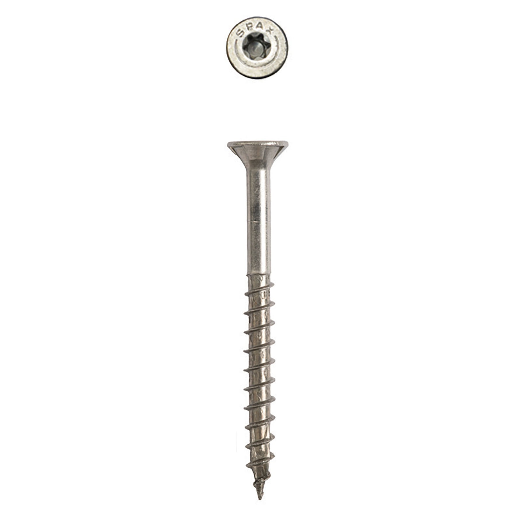 SPAX Exterior Multi-Material T-Star Plus Wood Screws - Flat Head, Partial Thread, HCR-X Coating