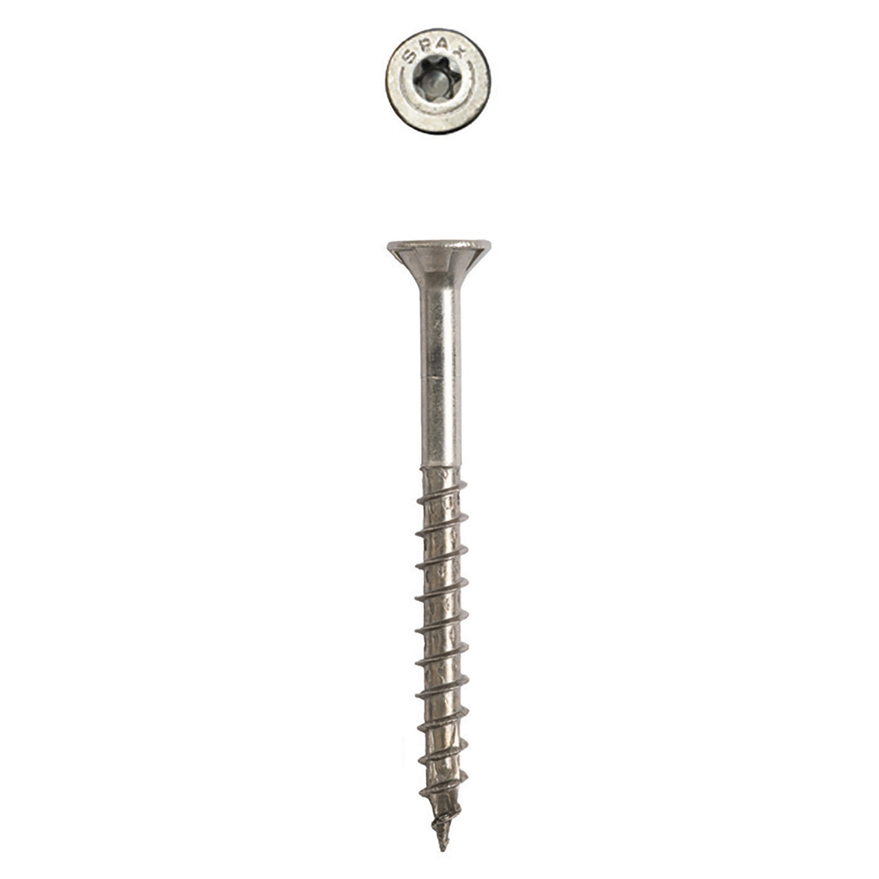 SPAX Exterior Multi-Material T-Star Plus Wood Screws - Flat Head, Partial Thread, HCR-X Coating