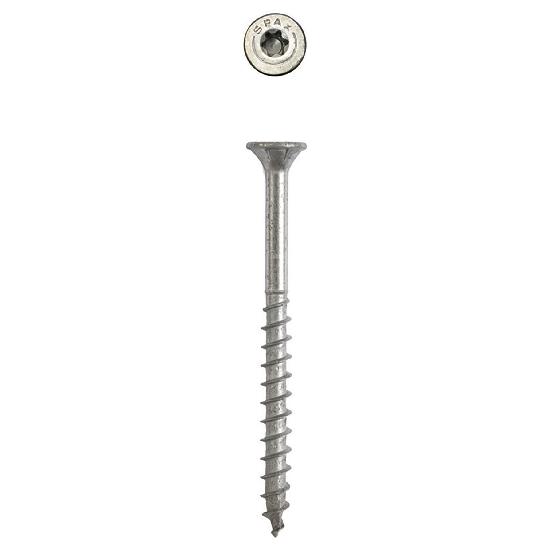SPAX Exterior Multi-Material T-Star Plus Wood Screws - Flat Head, Partial Thread, HCR-X Coating