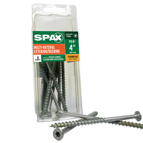 SPAX Exterior Multi-Material T-Star Plus Wood Screws - Flat Head, Partial Thread, HCR-X Coating