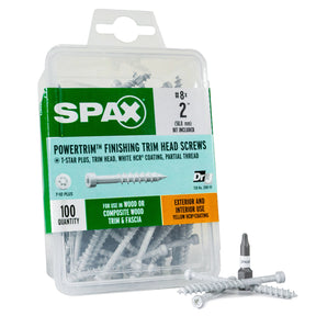 SPAX PowerTrim Partial Thread Finishing Screws - Cylindric Trim Head, T-Star Plus, HCR