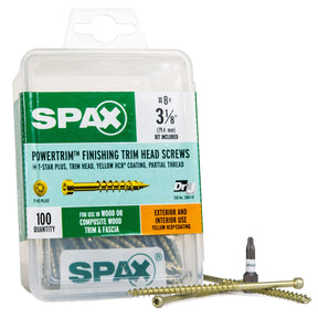 SPAX PowerTrim Partial Thread Finishing Screws - Cylindric Trim Head, T-Star Plus, HCR