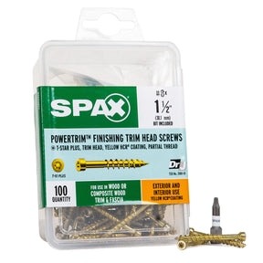 SPAX PowerTrim Partial Thread Finishing Screws - Cylindric Trim Head, T-Star Plus, HCR