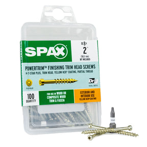 SPAX PowerTrim Partial Thread Finishing Screws - Cylindric Trim Head, T-Star Plus, HCR