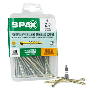 SPAX PowerTrim Partial Thread Finishing Screws - Cylindric Trim Head, T-Star Plus, HCR