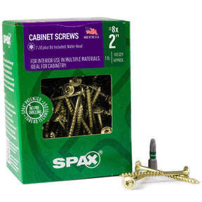 SPAX Multi-Material Wafer Head Yellow Zinc T-Star Plus Cabinet Screws