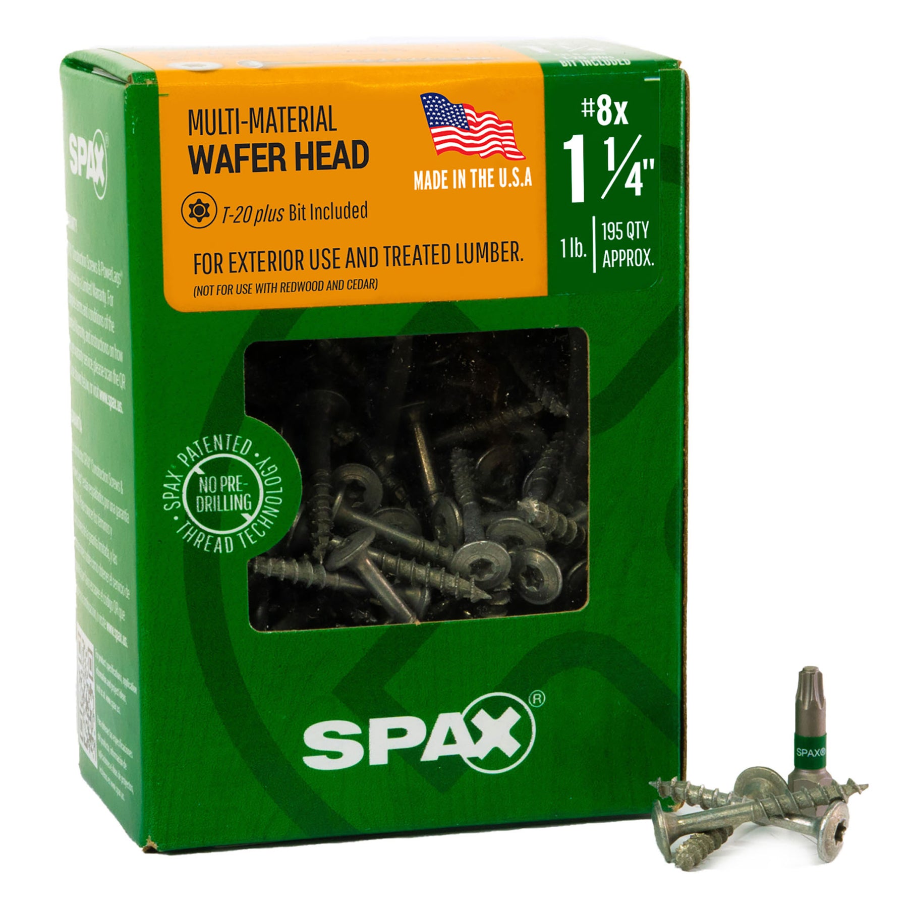 SPAX Exterior Multi-Material Wafer Head HCR-X T-Star Plus Screws