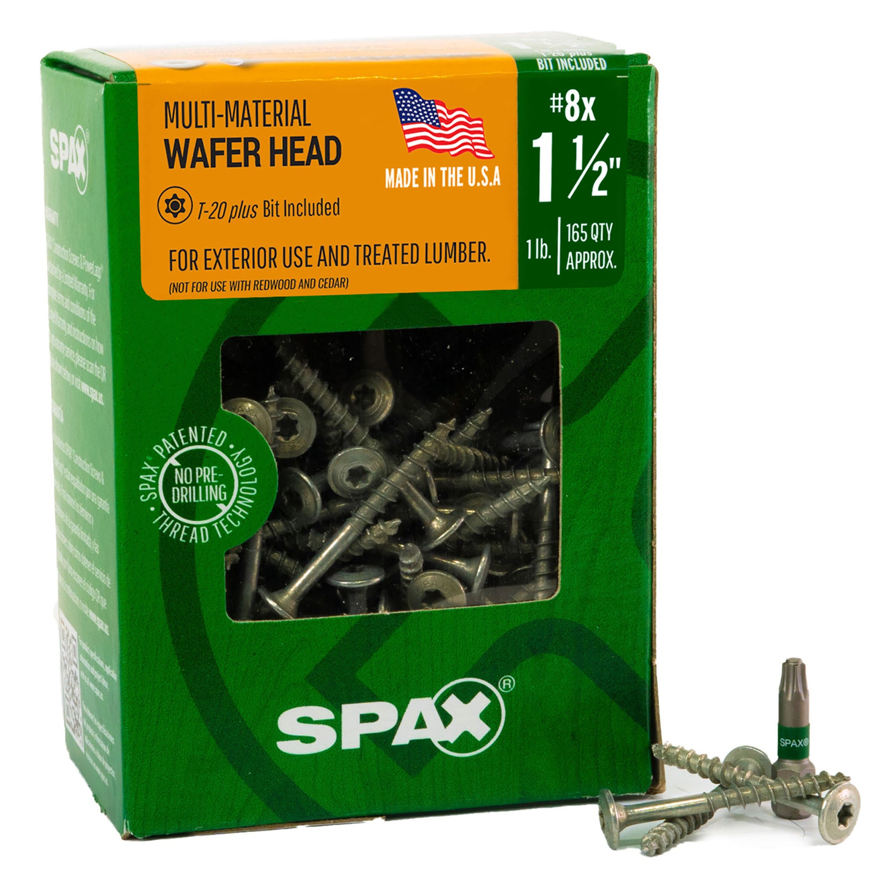 SPAX Exterior Multi-Material Wafer Head HCR-X T-Star Plus Screws