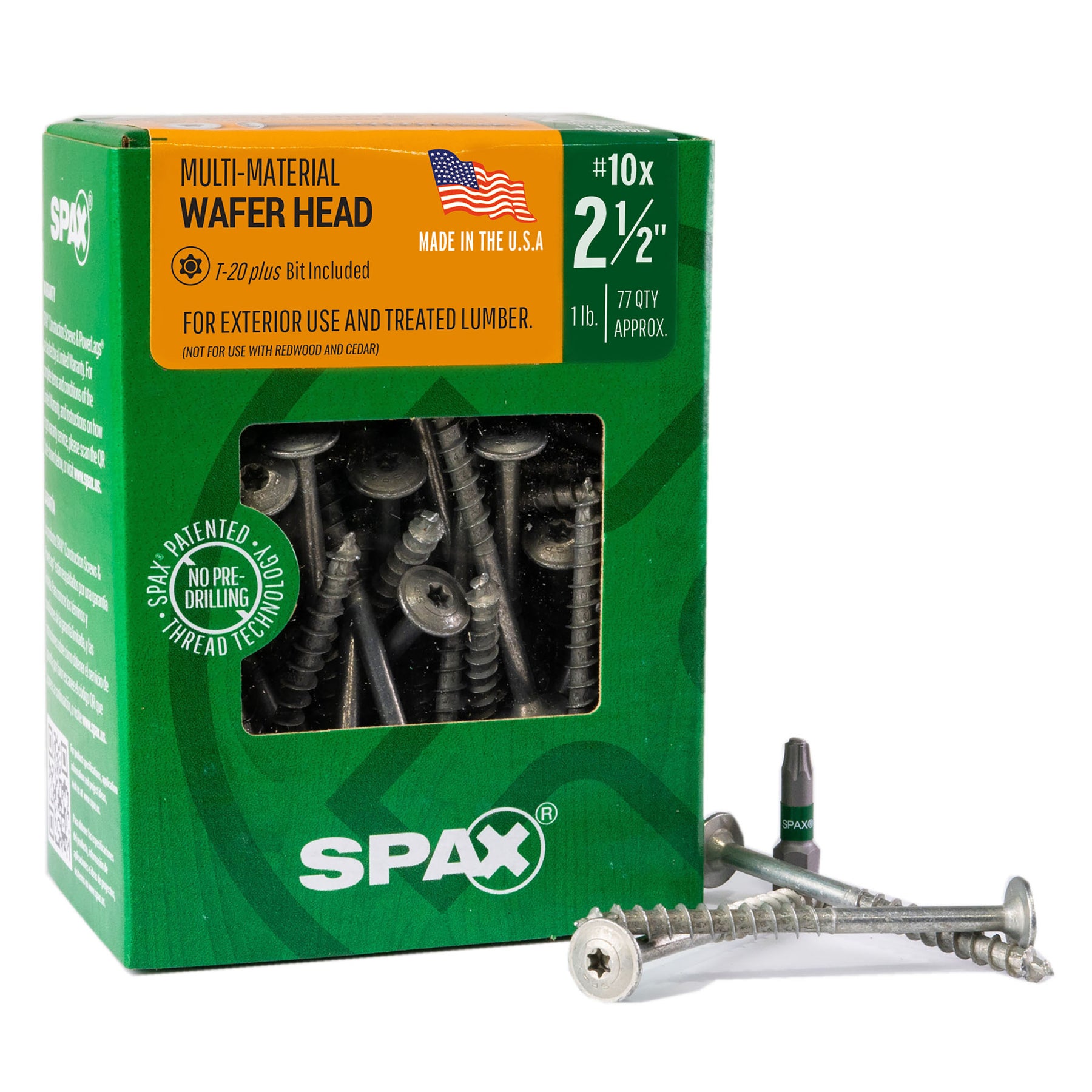 SPAX Exterior Multi-Material Wafer Head HCR-X T-Star Plus Screws