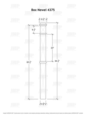 Box Newel 4375 (4-3/4")