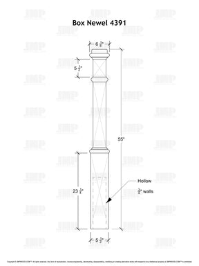 Box Newel 4391 (5-1/2")