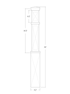 Box Newel 4480MP - Mission Panel (6-1/2")