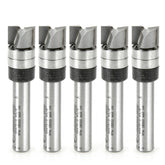#option_ 45475-S-5 - 5-Pack - Flush Trim Plunge Template 3/8 Dia x 1/4 x 1/4 Inch Shank w 2 Upper BB