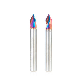 Amana Tool Solid Carbide Spektra™ Extreme Tool Life Coated V-Groove Signmaking & Lettering Router Bits