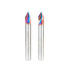 #option_45624-K-2 2-Pack - 3 Flute V-Groove 60 Deg x 1/4 Dia x 7/32 x 1/4 Inch Shank