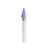 #option_45642-K - (Brazed To Steel Shank) Cutting Edge 3 Flute V-Groove 30 Deg x 3/8 Dia x 0.700 x 1/4 Inch Shank