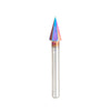 #option_45642-K - (Brazed To Steel Shank) Cutting Edge 3 Flute V-Groove 30 Deg x 3/8 Dia x 0.700 x 1/4 Inch Shank