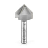 #option_45714 - V-Groove 90 Deg x 3/4 Dia x 3/8 x 1/4 Inch Shank