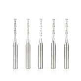 #option_46125-5 5 Pack - 1/8 Dia x 13/16 x 1/4 Shank x 2-1/2 Inch Long Up-Cut Router Bit