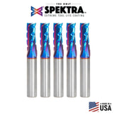 #option_46153-K-5 - 5 Pack 1/2 Dia x 1-1/4 x 1/2 Shank x 3-1/2 Inch Long Slow Helix Up-Cuts