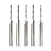 #option_46225-5 5-Pack - 1/8 Dia x 13/16 x 1/4 Shank x 2-1/2 Inch Long Down-Cut Router Bit