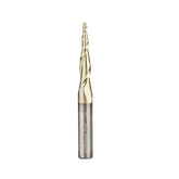 #option_46252-S 5.5 Deg Tapered Angle Ball Tip x 1/16 Dia x 1/32 Radius x 1 x 1/4 Shank x 2-1/4 Inch Long x 2 Flute Up-Cut Spiral