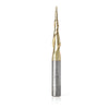 #option_46256 5.4 Deg Tapered Angle Ball Tip x 1mm Dia x 0.5mm Radius x 1-7/64 x 1/4 Shank x 2-23/64 Inch Long x 2 Flute Up-Cut Spiral
