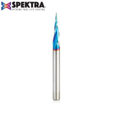 #option_46280-K 6.2 Deg Tapered Angle Ball Tip x 1/32 Dia x 1/64 Radius x 1 x 1/4 Shank x 3 Inch Long x 3 Flute