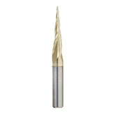 #option_46280-S 6.2 Deg Tapered Angle Ball Tip x 1/32 Dia x 1/64 Radius x 1 x 1/4 Shank x 2-1/4 Inch Long x 3 Flute Up-Cut Spiral