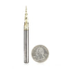 #option_46280 6.2 Deg Tapered Angle Ball Tip x 1/32 Dia x 1/64 Radius x 1 x 1/4 Shank x 3 Inch Long x 3 Flute Up-Cut Spiral